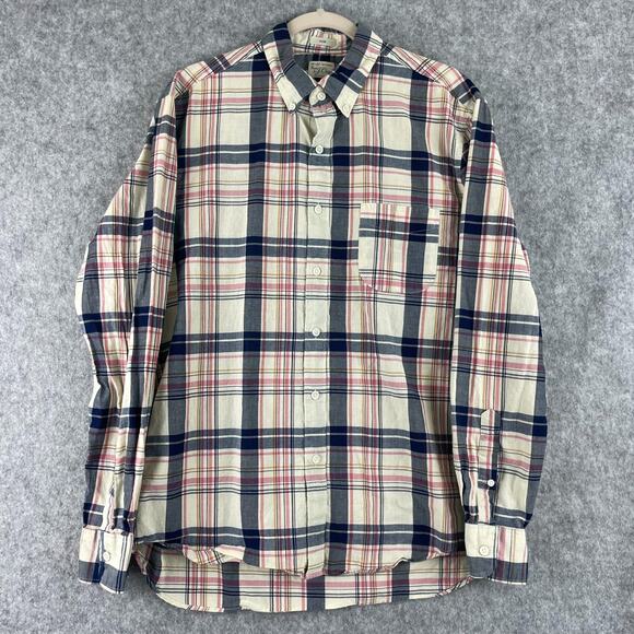 J Crew Shirt Mens Large Indian Madras Plaid Slim Fit Button Down Preppy - Picture 2 of 12
